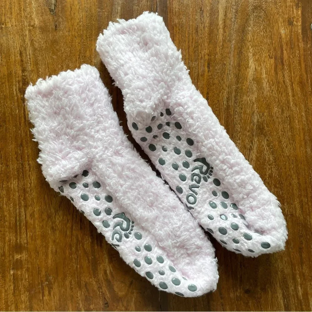 Fluffy Girls Pink Non-Slip Socks 8-12 years Warm Cozy Cabin